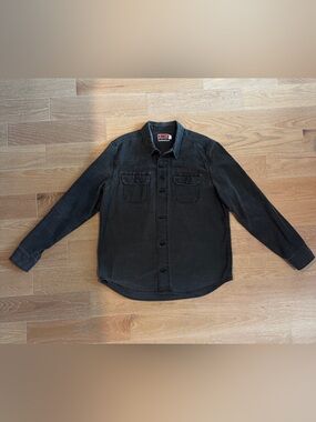 ALL-SON GREY SURPLUS & EQUIPMENT BRAND BUTTON UP | SIZE LARGE